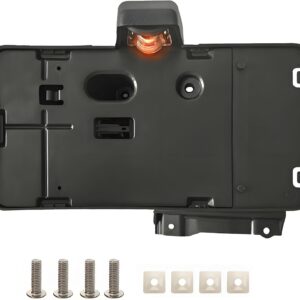 Jeep Wrangler JK License Plate Frame & Light - Black
