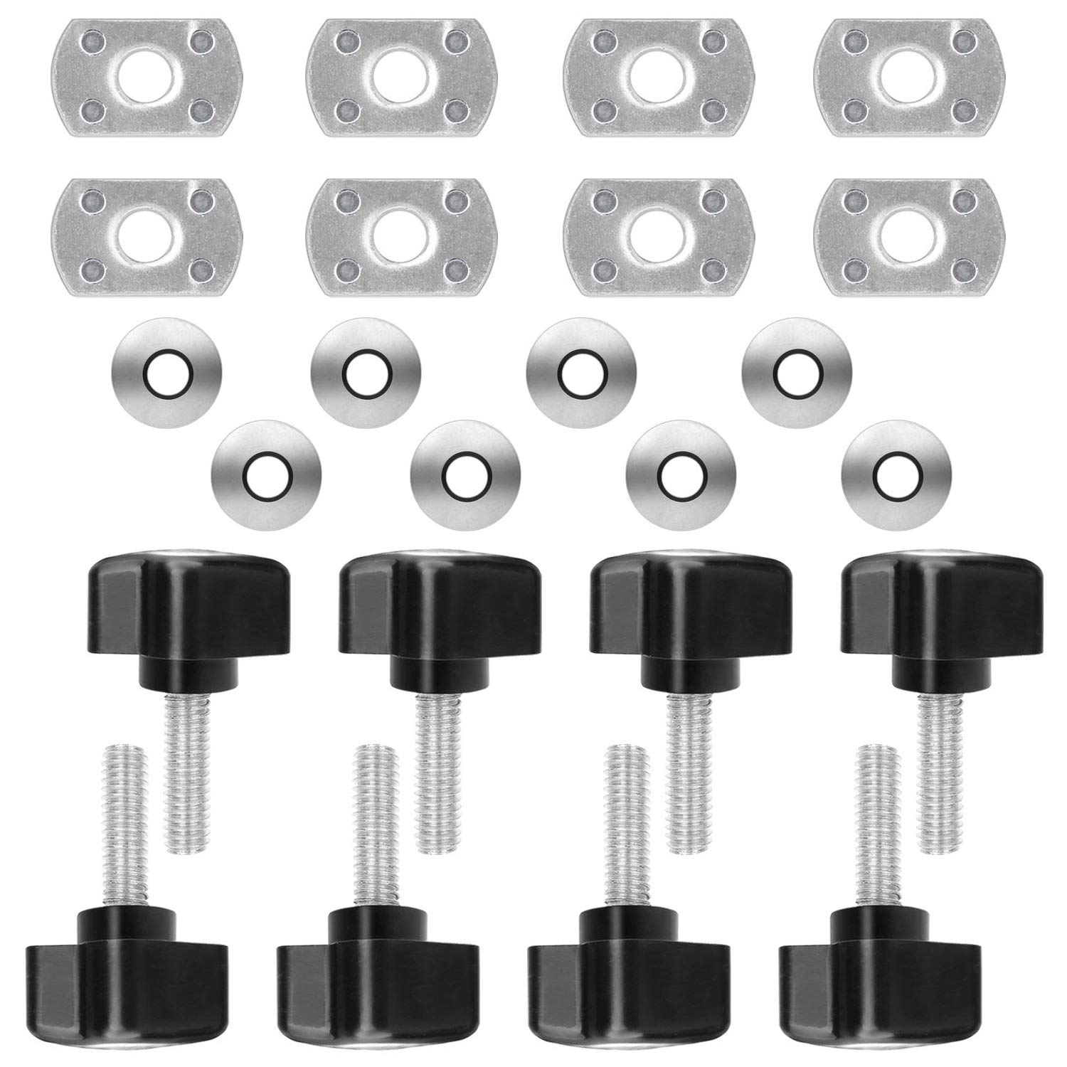 ELONN Quick Release Thumb Screws for Jeep Wrangler Hardtop - 8 Pack