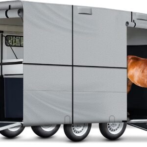 Heavy-Duty Horse Trailer Cover, 16'-18' Grey