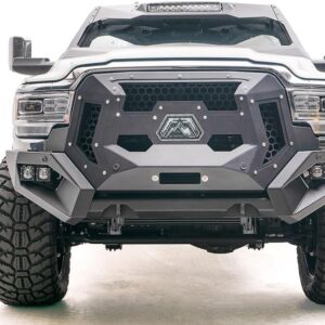 Grumper Modular Winch Mount Bumper, Black Steel