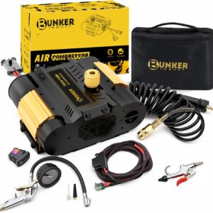 BUNKER INDUST 12V Twin Air Compressor - 150 PSI Offroad Pump