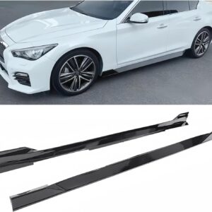 4pc Glossy Black Side Skirts for Infiniti Q50 2014-2022