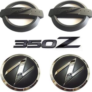 NXGEN Replacement 350Z Badge Kit - Black Emblems for Z33