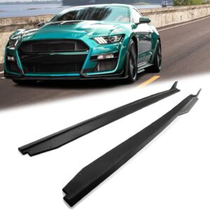 Kojem Side Skirts for 2015-2022 Mustang Pair Black