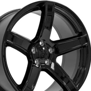 OE Wheels DG22 20x9.5 20" Rim, Black, Fits Dodge Charger/Challenger