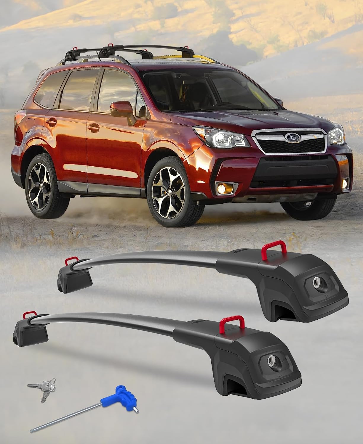 Soruci Aluminum Roof Rack Cross Bars for Subaru Forester 2014-2026