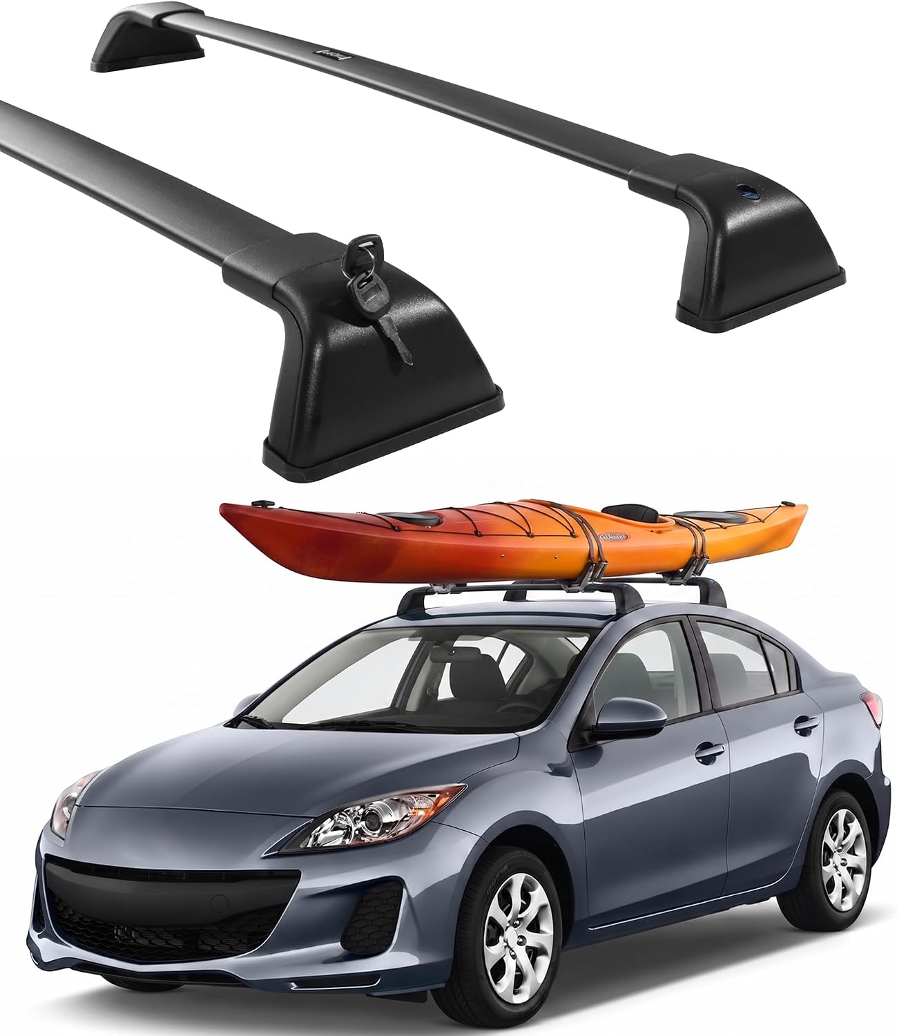Mazda 3 Roof Rack Cross Bars - Heavy Duty Aluminum