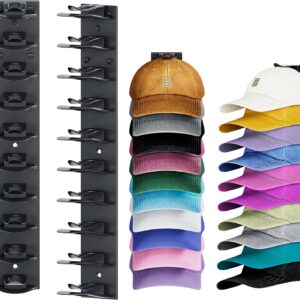 Premium 2-Pack Hat Organizer Wall Mount, Black