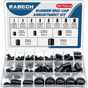 Rubber End Caps Kit 13 Sizes 2/25–4/5in