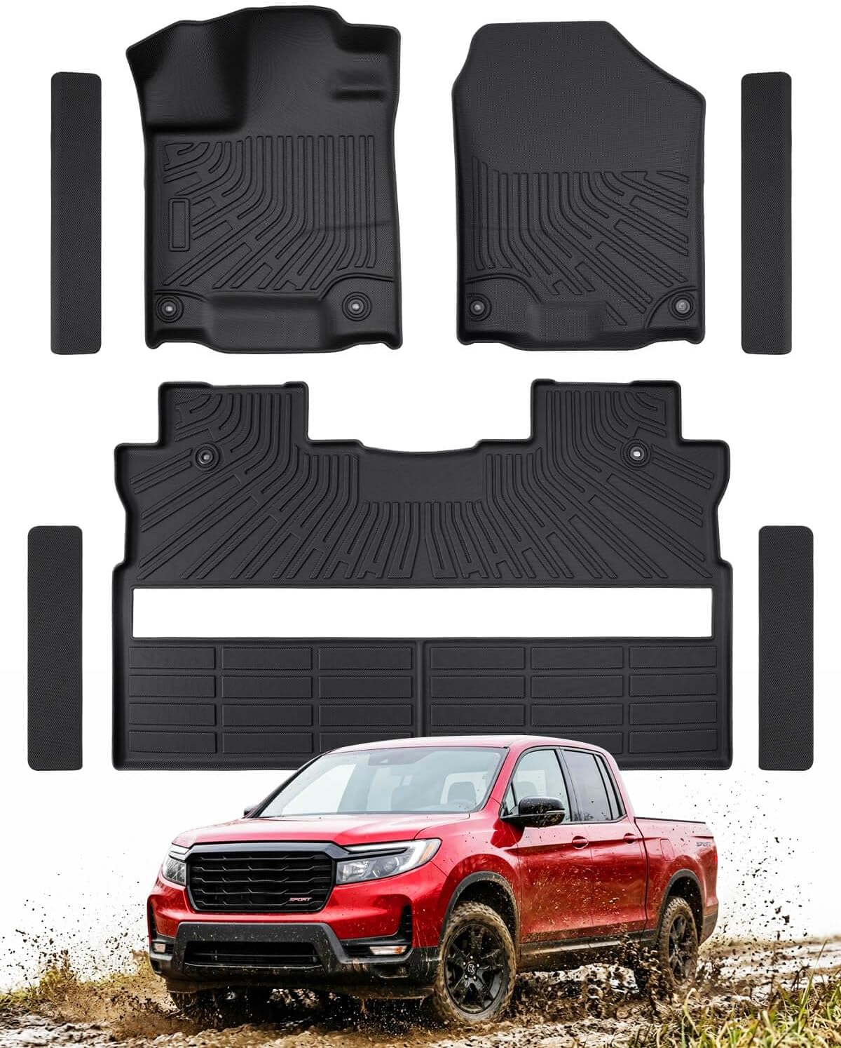 Geazvoro Floor Mats & Sill Guards for Honda Ridgeline 2017-2026