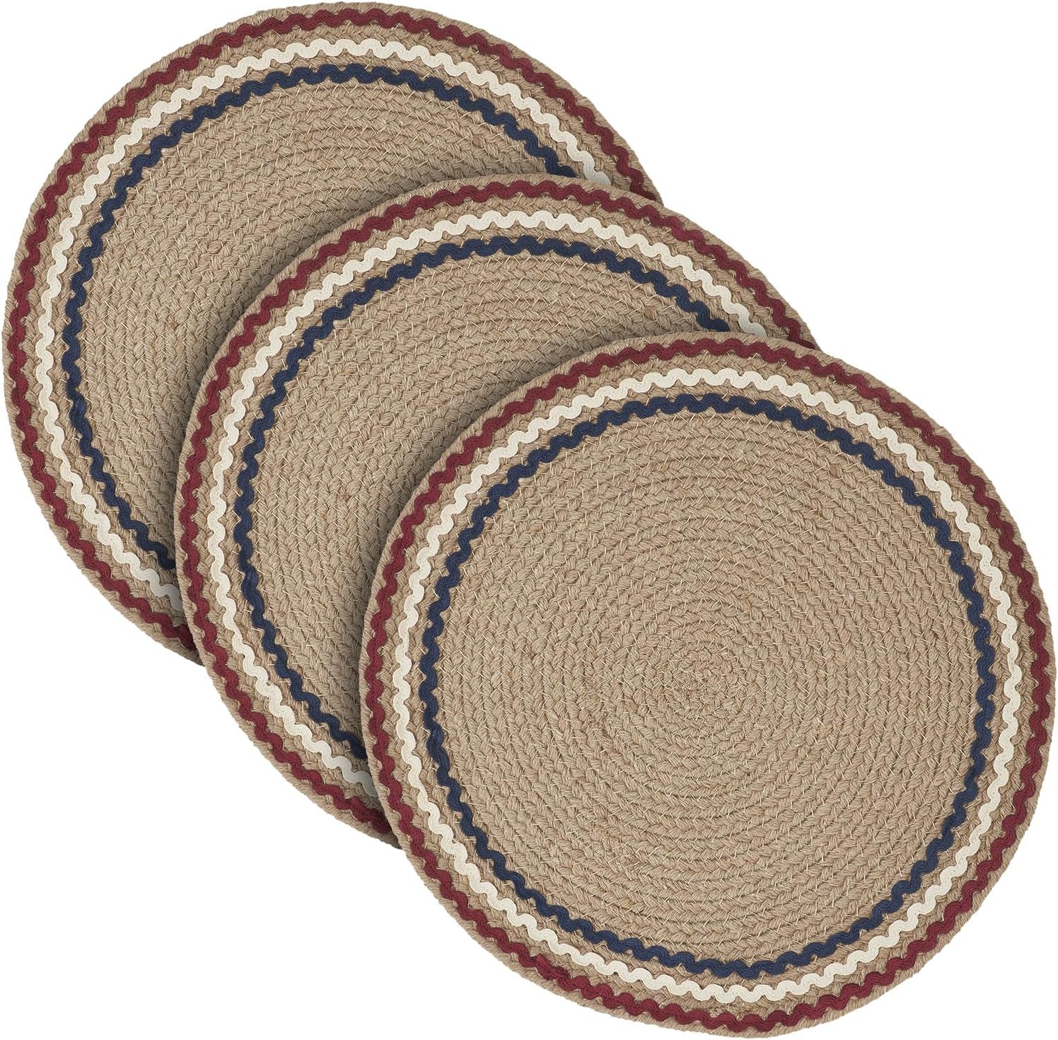 VHC Brands Patriotic Trivet Set, 12" Diameter (3-Pack)