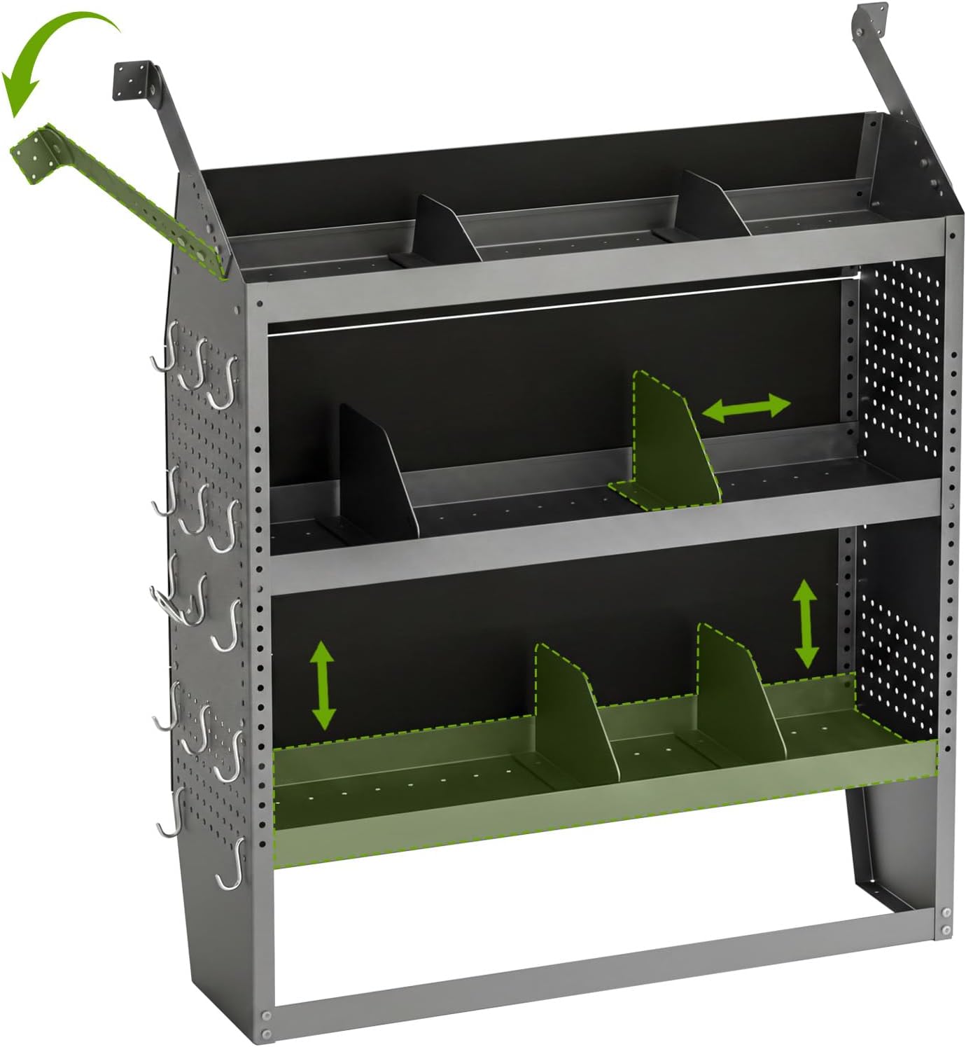 Heavy-Duty Van Shelving 42" x 13" x 46" - Fits Transit, NV200 & More