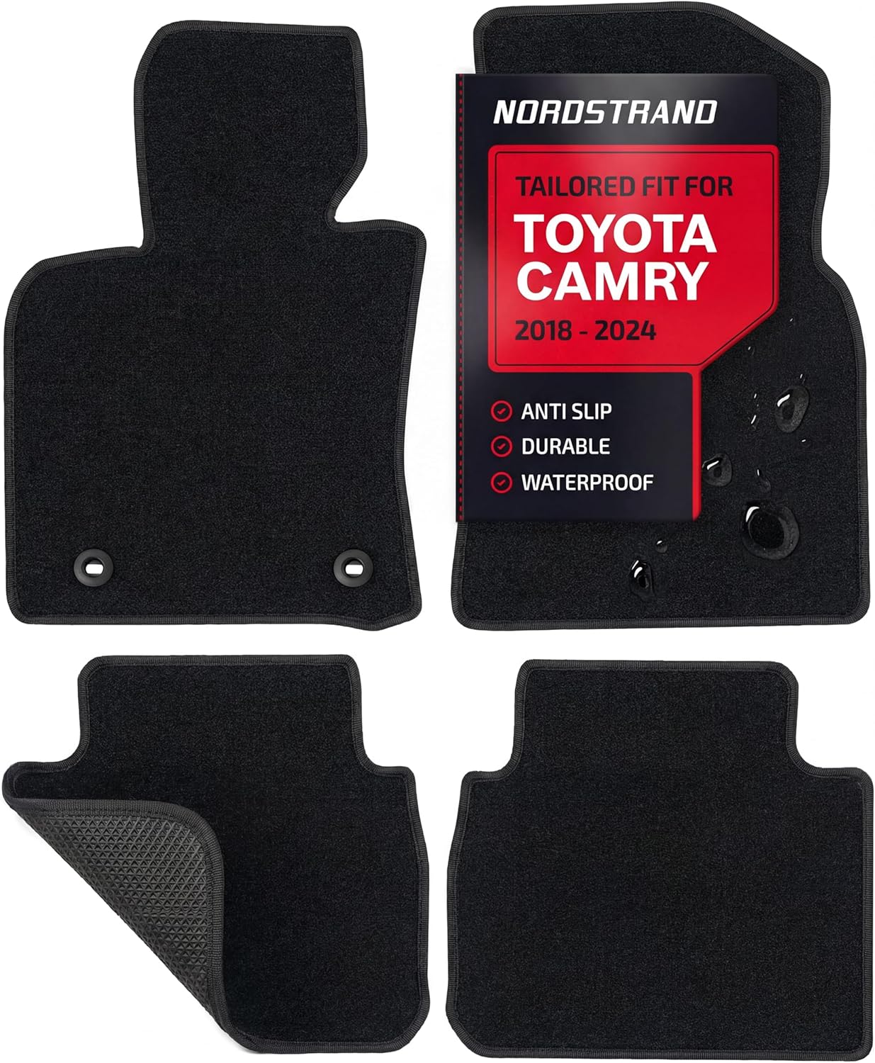 Heavy Duty Toyota Camry Floor Mats 2018-2024 | All-Weather Set
