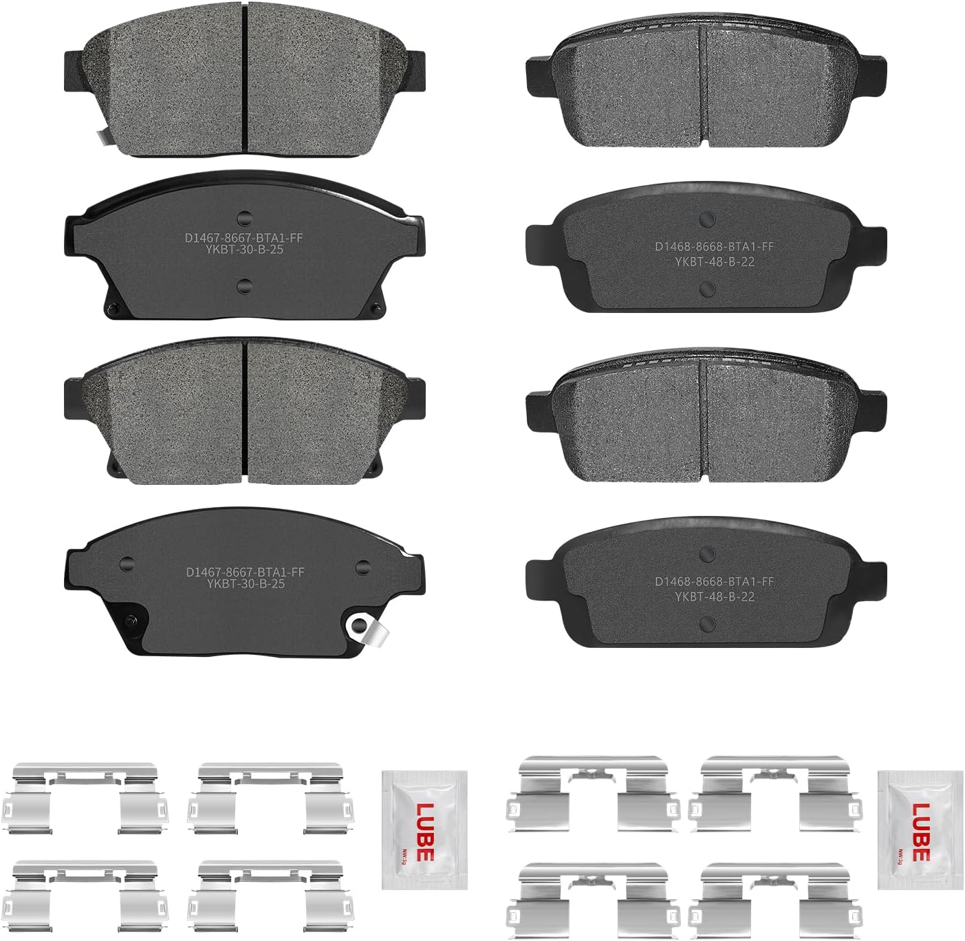 Ceramic Brake Pads Set for Chevy Cruze, Buick Verano & More
