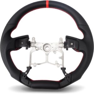 Toyota Steering Wheel D-Shaped Flat Black Leather 2010-2023