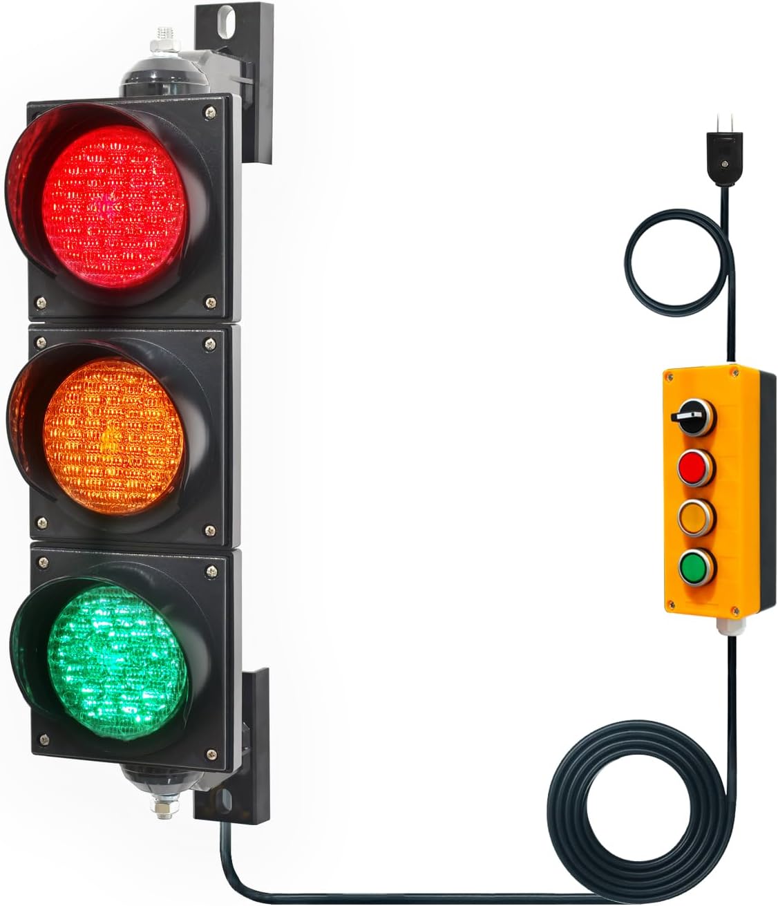 4in LED Traffic Light, AC 85-265V, IP65 Red/Green/Yellow Lamp