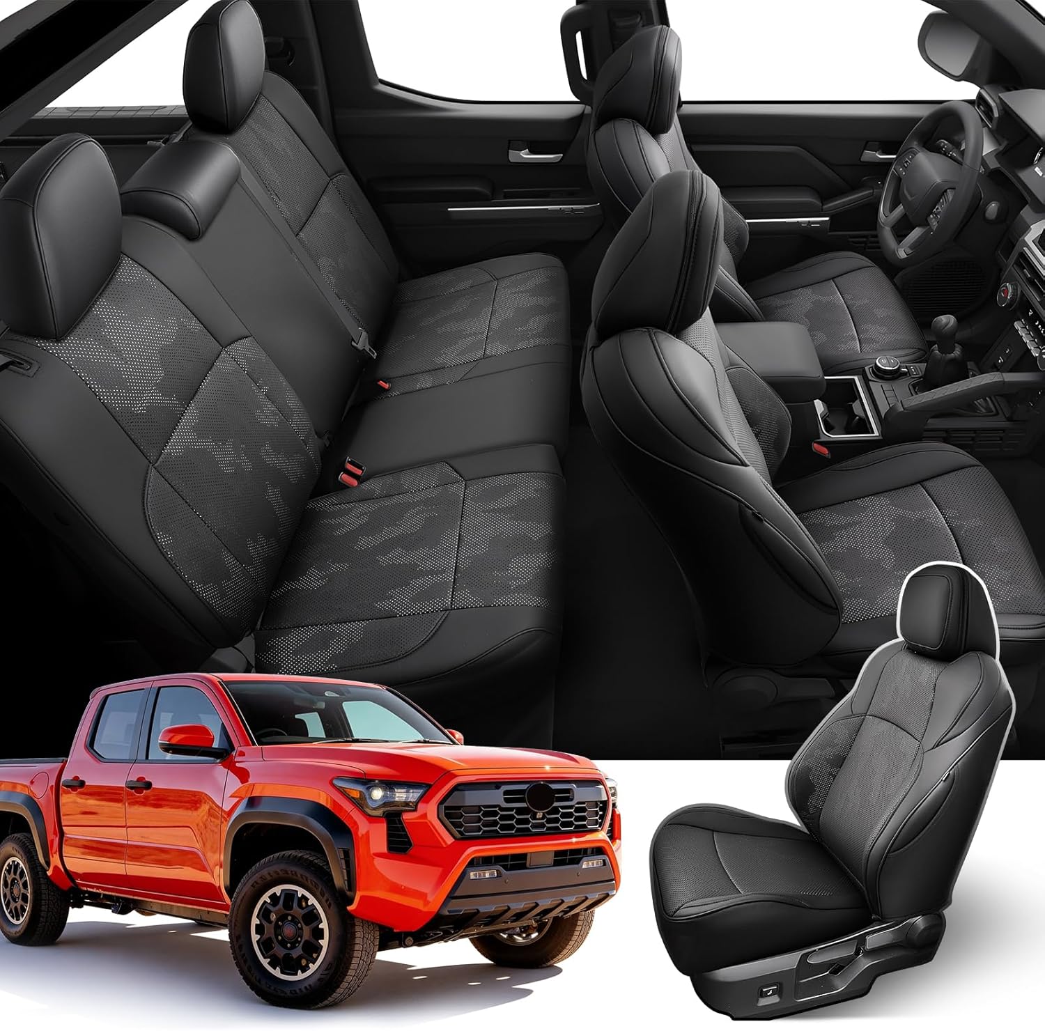 DiffCar® Seat Covers for 2024-2026 Toyota Tacoma Double Cab