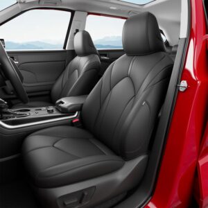 Xipoo Toyota Highlander Seat Covers (8-Seat, Black)