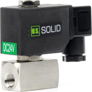U.S. Solid 1/4" High Pressure Solenoid Valve 24V DC