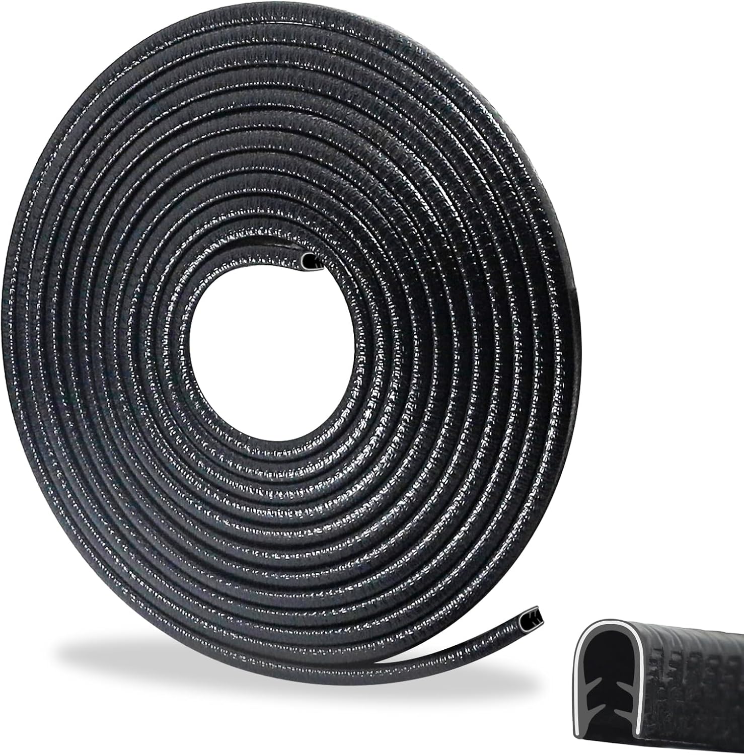 Car Door Edge Guard 16.4FT Black, No Adhesive Needed