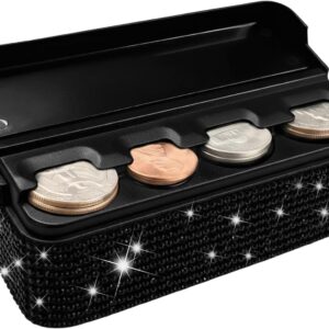 Bling Coin Holder for Car - Crystal Change Organizer
