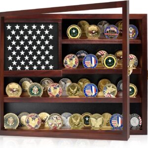 Wooden Challenge Coin Holder Display, 16x13"
