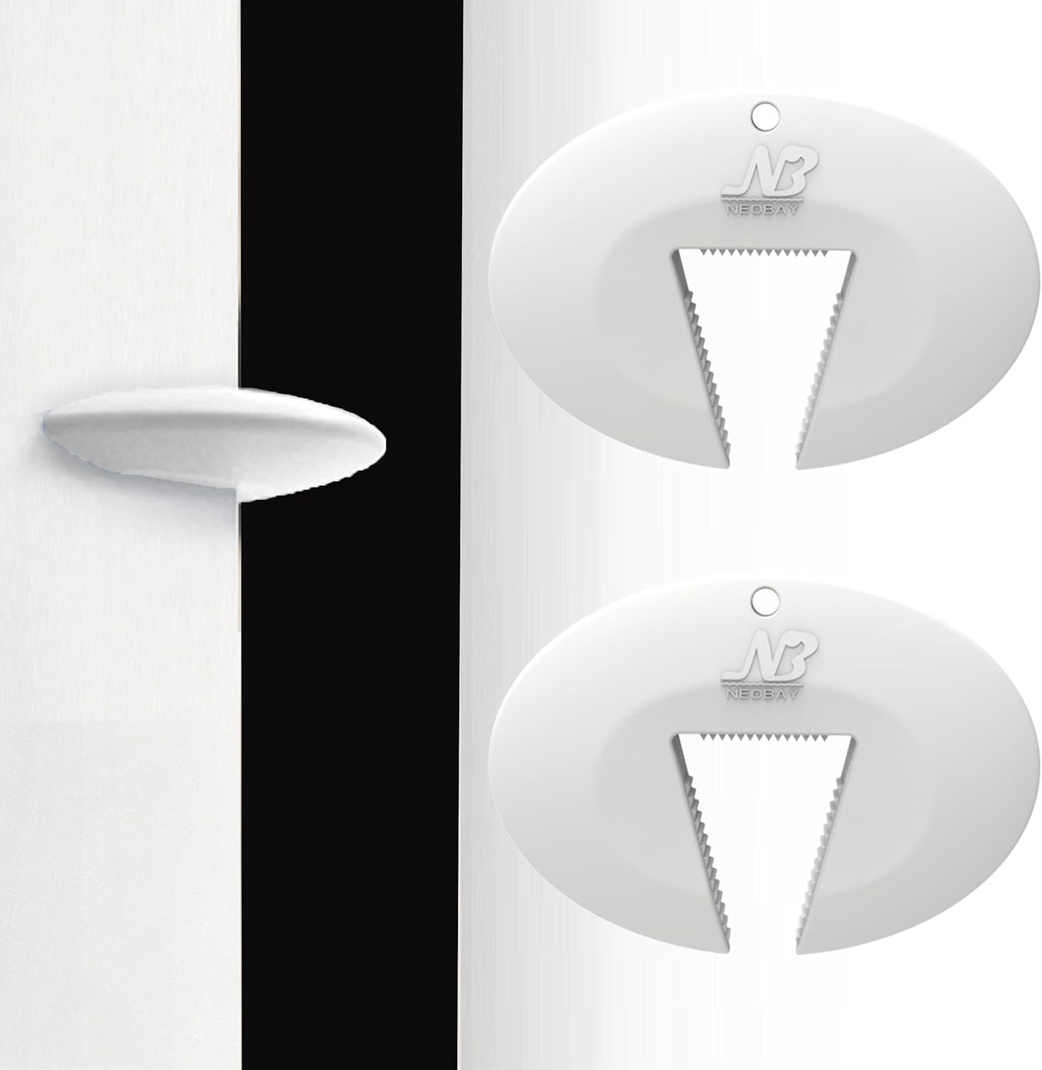 Neobay Door Pinch Guard - White, 2 Packs