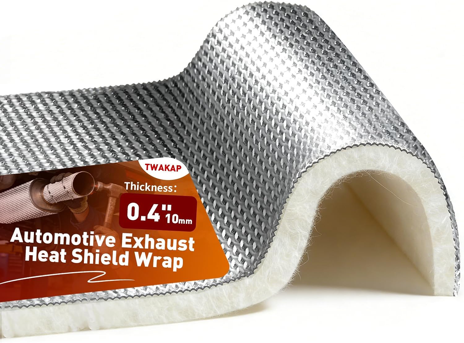 High-Temp Exhaust Heat Shield 12x24" - 95% Heat Blocking