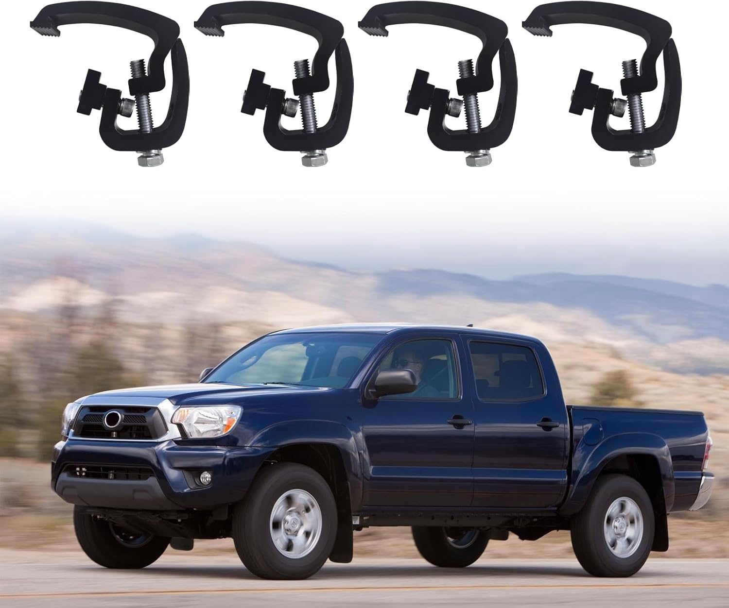 4-Pack Toyota Tacoma Bed Rail Clamps 2005-2015