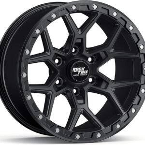 RockTrix RT110 20x9 Matte Black Wheels 6x5.5 Bolt Pattern