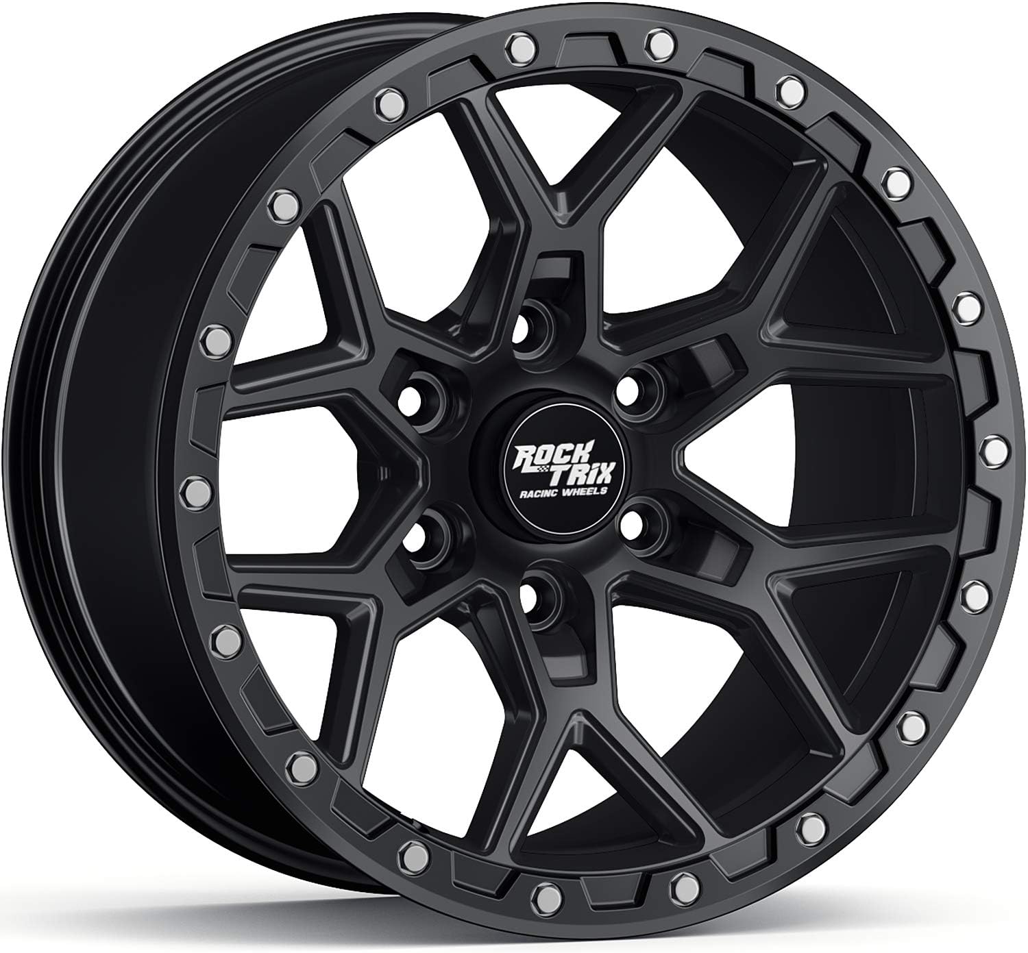 RockTrix RT110 20x9 Matte Black Wheels 6x5.5 Bolt Pattern