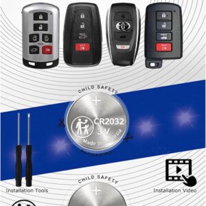 Toyota Key Fob Battery Replacement Kit - Pack of 2 CR2032