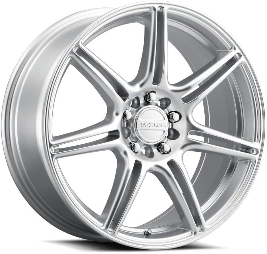 Raceline Apex Hyper Silver 17x7.5 Car Wheels - 5x100/5x114.3