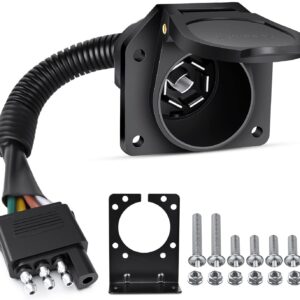 Nilight 4-Pin to 7-Pin Trailer Adapter Wiring Harness