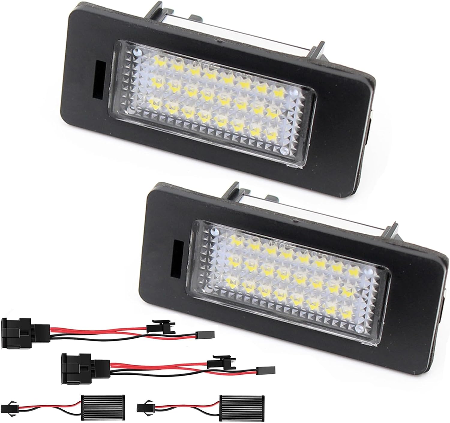 2PCS LED License Plate Lights for VW Audi Porsche