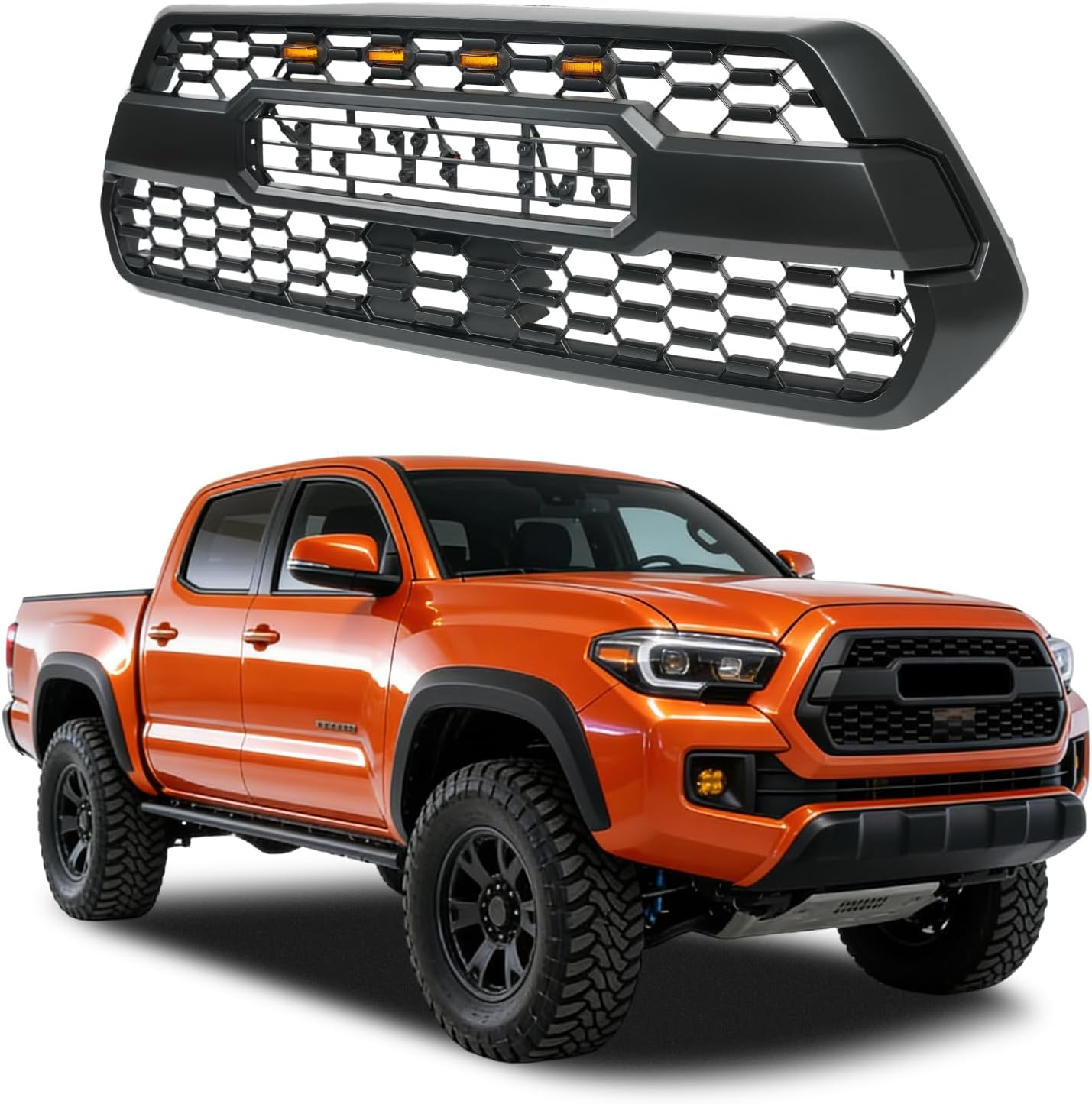 Matte Black Front Grill for 2016-2023 Toyota Tacoma