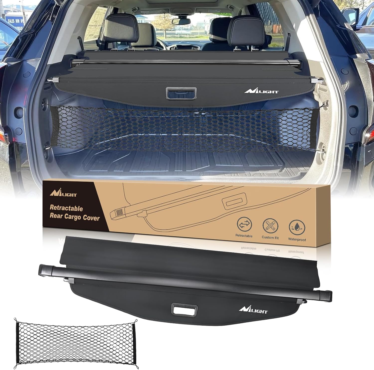 Nilight Cargo Cover for Chevy Equinox & GMC Terrain 2018-2025