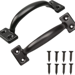 TamBee Black Door Pull Handles (2-Pack) - 6.5" Kitchen Cabinet Hardware