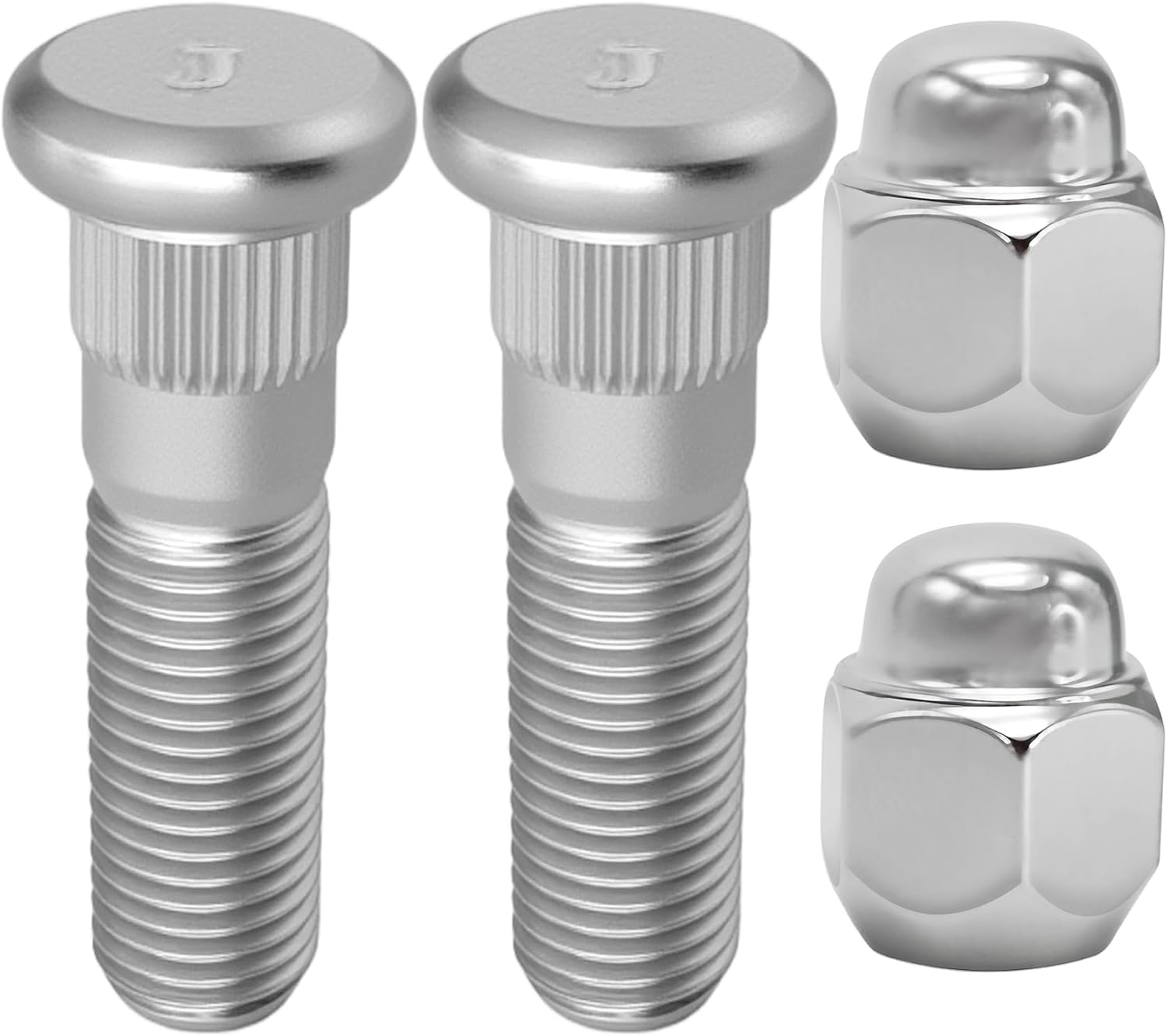 M12x1.5 Wheel Stud & Lug Nut Kit - Fits Kia Hyundai (2 Sets)