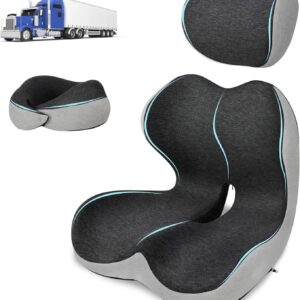 GKTKG Truck Driver Seat Cushion Set - Memory Foam & Neck Pillow