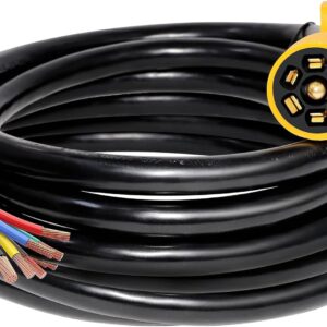 MECMO 16ft 7-Pin RV Trailer Wiring Harness