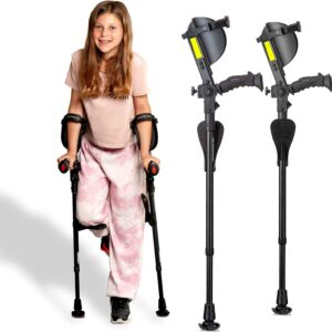 Ergobaum Jr. Forearm Crutches with Shock Absorbers (Black)