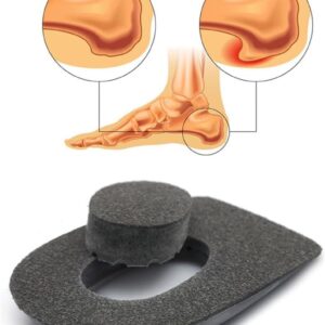 Black Deer Heel Cups - Plantar Fasciitis Relief (Small, Gray)