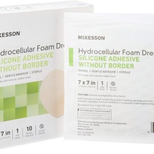 McKesson Hydrocellular Foam Dressings, 10 Ct, 7" x 7"