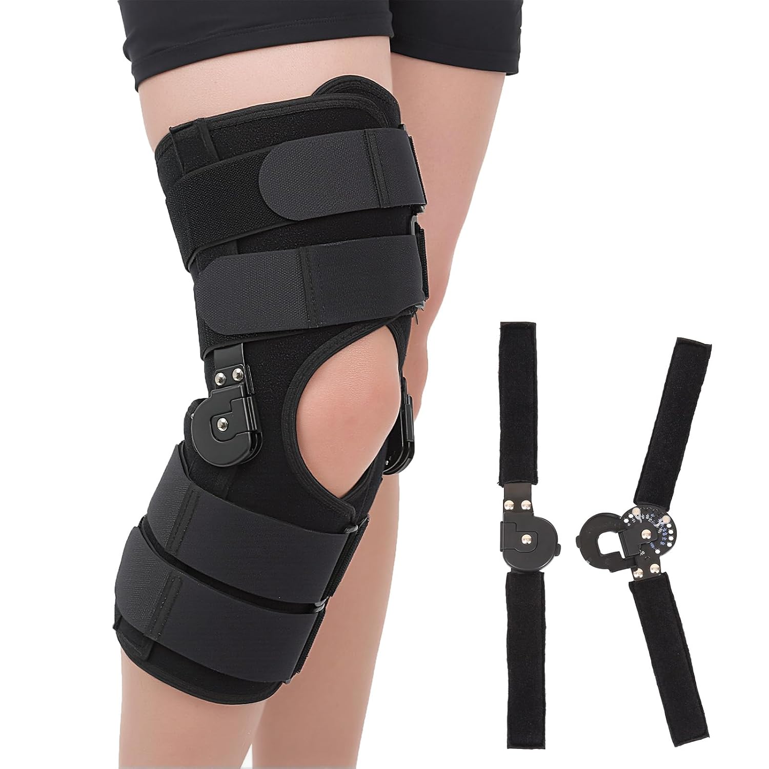 Mathgetin Hinged Knee Brace w/ Stabilizers (Large)