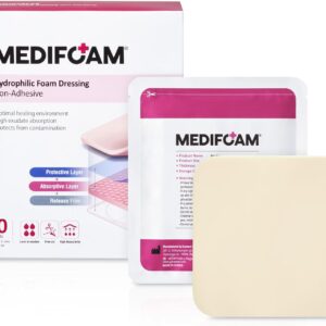 MEDIFOAM Hydrophilic Foam Dressing 4"x4" - 10ct