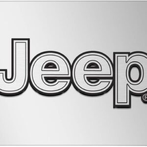 Jeep Silver 3D Logo License Plate - iPick Image