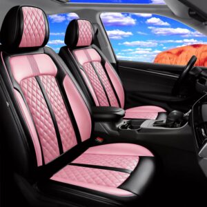 Fit Wrangler 4-Door Seat Covers - Black+Pink - 2007-2025