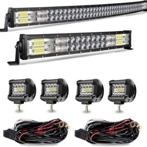 52" & 32" LED Light Bar Kit with 4 Fog Lights