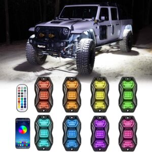 RGB Rock Lights for Trucks & Jeeps - 8 Pods App Control